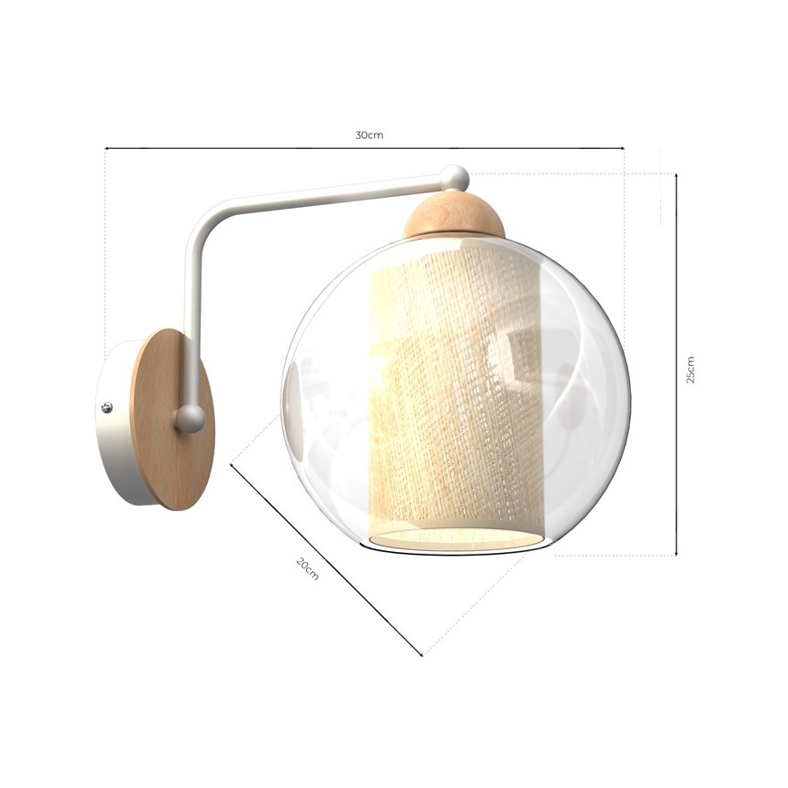 Vägglampa  TELA 1xE27/60W/230V