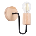 Vägglampa TIMBO 1xE27/15W/230V svart/beige/bok