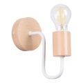 Vägglampa TIMBO 1xE27/15W/230V vit/beige/bok