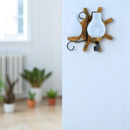 Vägglampa TIMONA 2xE14/40W/230V bok