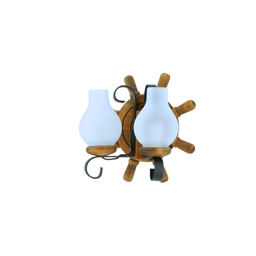 Vägglampa TIMONA 2xE14/40W/230V bok