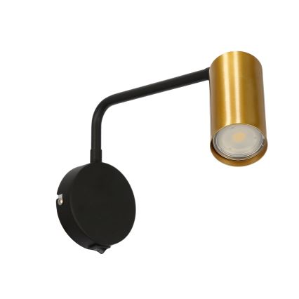 Vägglampa  TINA 1xGU10/15W/230V svart /gyllene 
