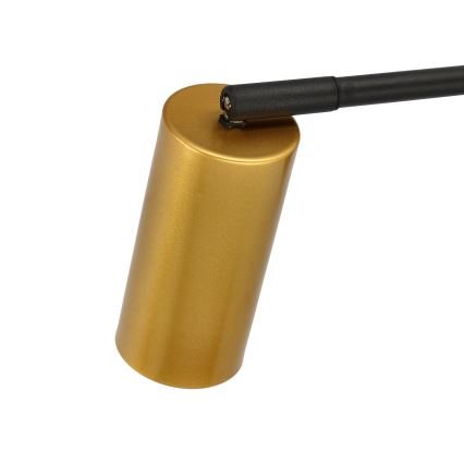 Vägglampa  TINA 1xGU10/15W/230V svart /gyllene 