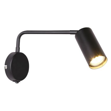 Vägglampa  TINA 1xGU10/15W/230V svart 