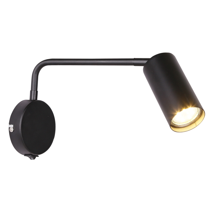 Vägglampa  TINA 1xGU10/15W/230V svart 