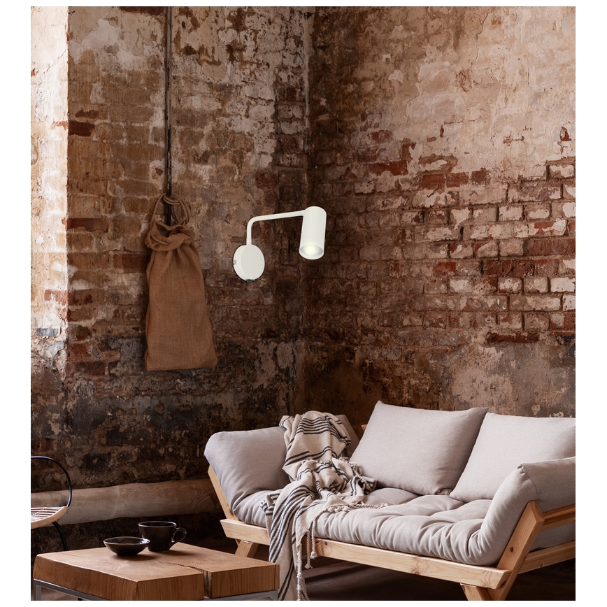 Vägglampa  TINA 1xGU10/15W/230V vit 