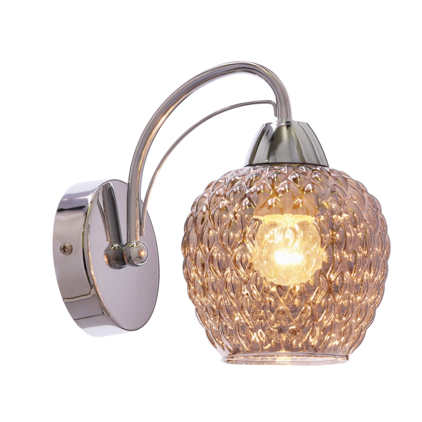 Vägglampa TOBIAS 1xE27/40W/230V skinande krom