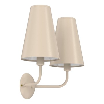 Vägglampa TORTOLA 2xE14/15W/230V beige