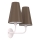 Vägglampa TORTOLA 2xE14/15W/230V brun/krämvit