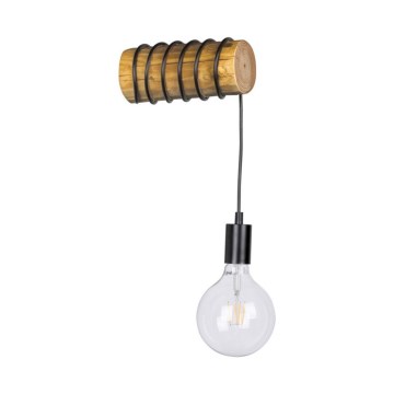 Vägglampa TRABO 1xE27/25W/230V tallträ