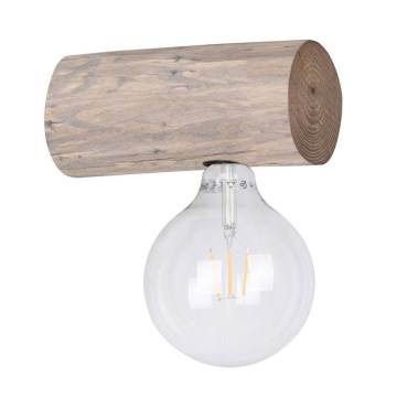Vägglampa TRABO 1xE27/25W/230V tallträ