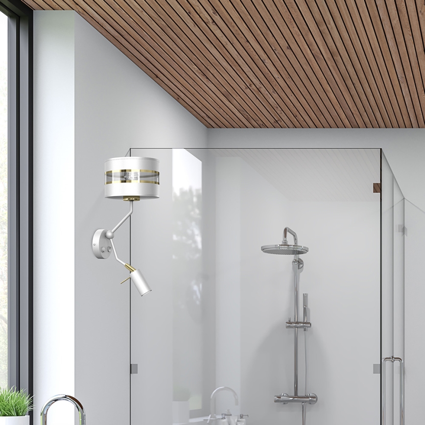 Vägglampa  ULTIMO 1xE27/40W/230V + 1xGU10/MR11/7W vit