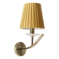 Vägglampa VITORIA 1xE14/40W/230V gul/mässing