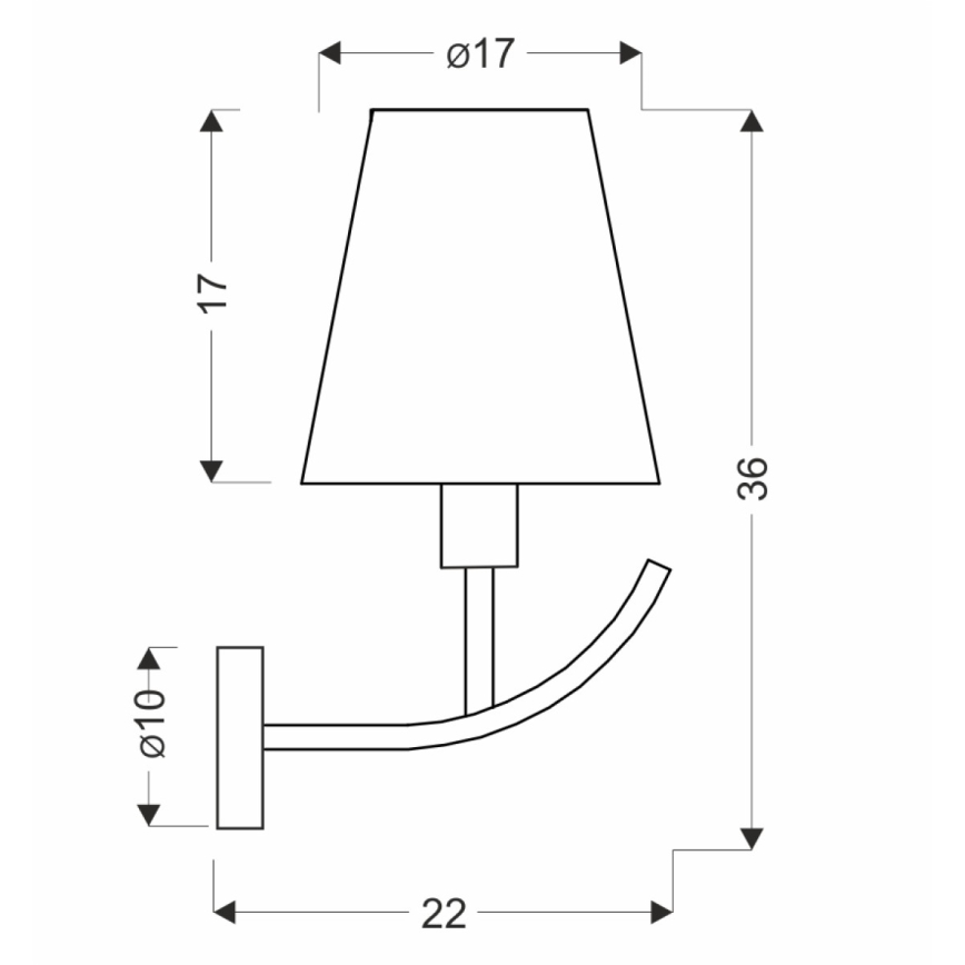 Vägglampa VITORIA 1xE14/40W/230V gul/mässing