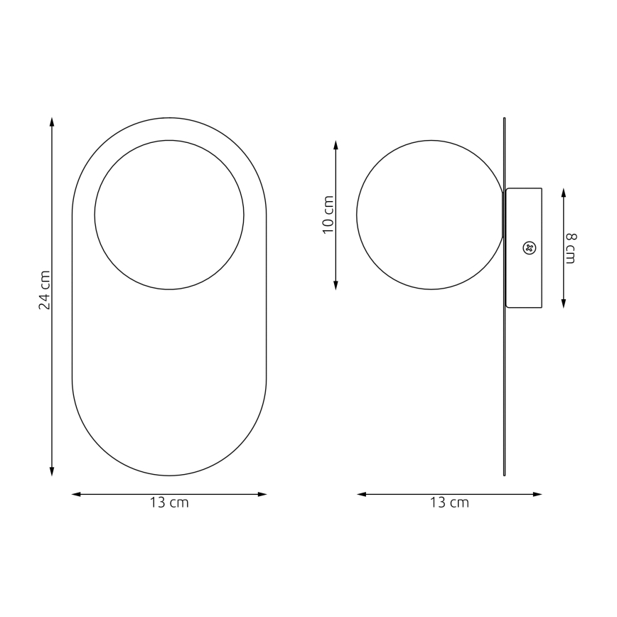Vägglampa VIVA 1xG9/8W/230V grå