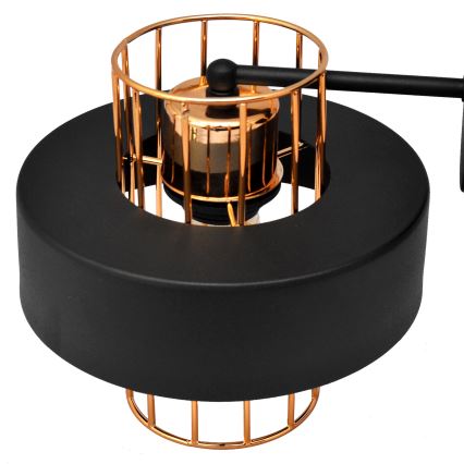 Vägglampa VOLTA 1xE27/15W/230V 23 cm svart/gyllene