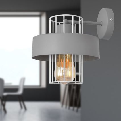 Vägglampa VOLTA 1xE27/15W/230V grå