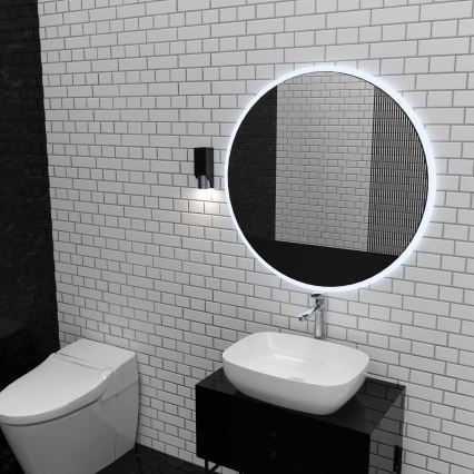 Vägglampa WALL 1xGU10/8W/230V svart/skinande krom