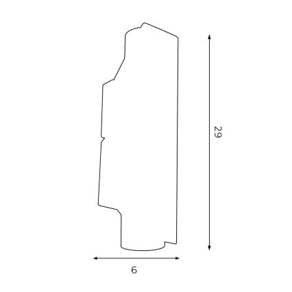 Vägglampa WALL 2xGU10/8W/230V vit/mässing