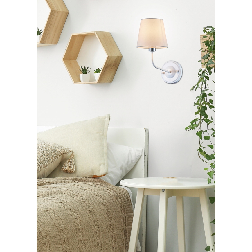 Vägglampa YORK 1xE14/60W/230V vit