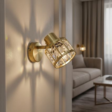 Vägglampa ZAHARA 1xE27/10W/230V guld
