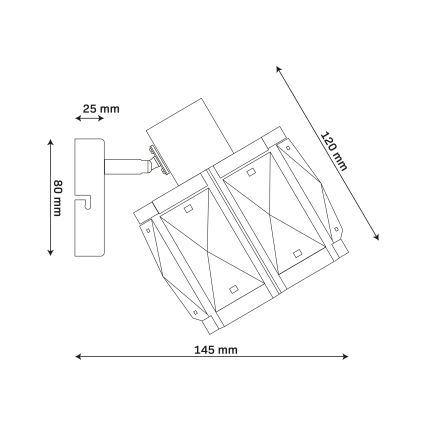 Vägglampa ZAHARA 1xE27/10W/230V guld