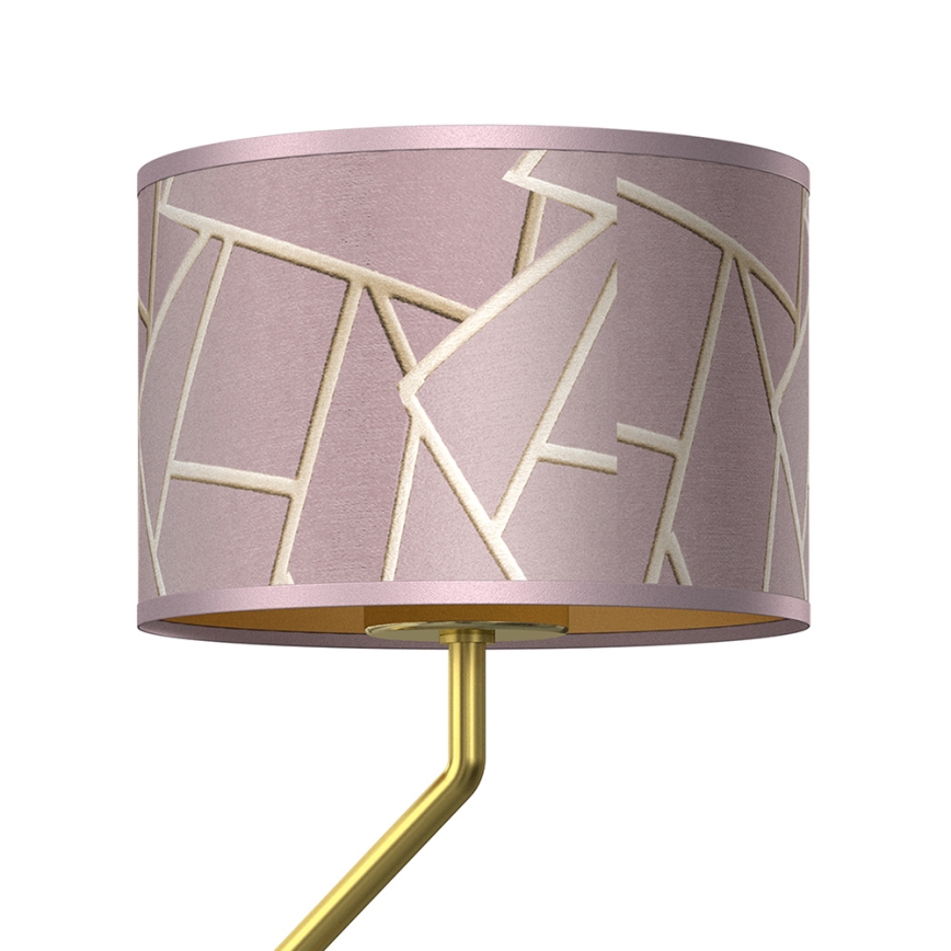 Vägglampa ZIGGY 1xE27/40W/230V + 1xGU10/MR11/7W rosa/guld