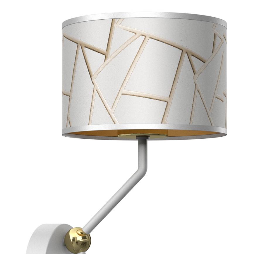 Vägglampa ZIGGY 1xE27/40W/230V + 1xGU10/MR11/7W vit/guld