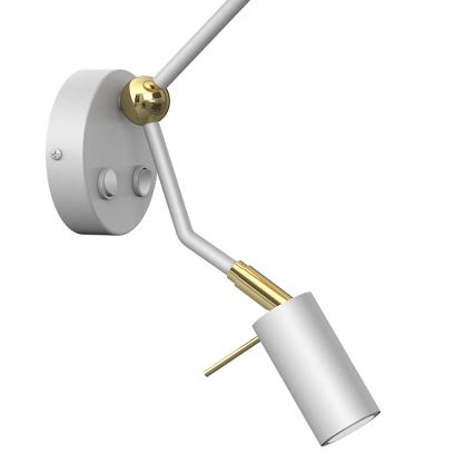 Vägglampa ZIGGY 1xE27/40W/230V + 1xGU10/MR11/7W vit/guld