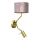 Vägglampa ZIGGY 1xE27/40W/230V + 1xGU10/MR11/7W rosa/guld