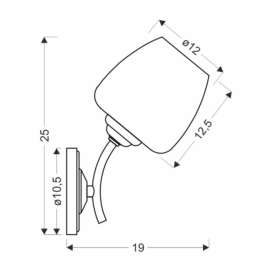 Vägglampa ZINA 1xE27/40W/230V
