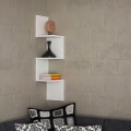 Väggmonterad hörnhylla CORNER 105,4x25 cm vit