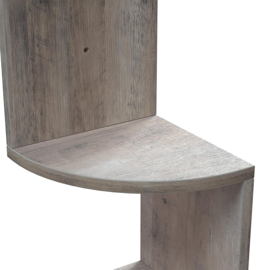 Väggmonterad hörnhylla SNAKE grå/brun