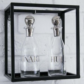 Väggmonterad hylla 20x20 cm svart