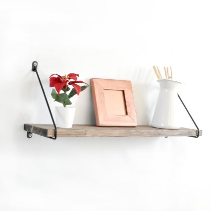 Väggmonterad hylla 20x60 cm gran