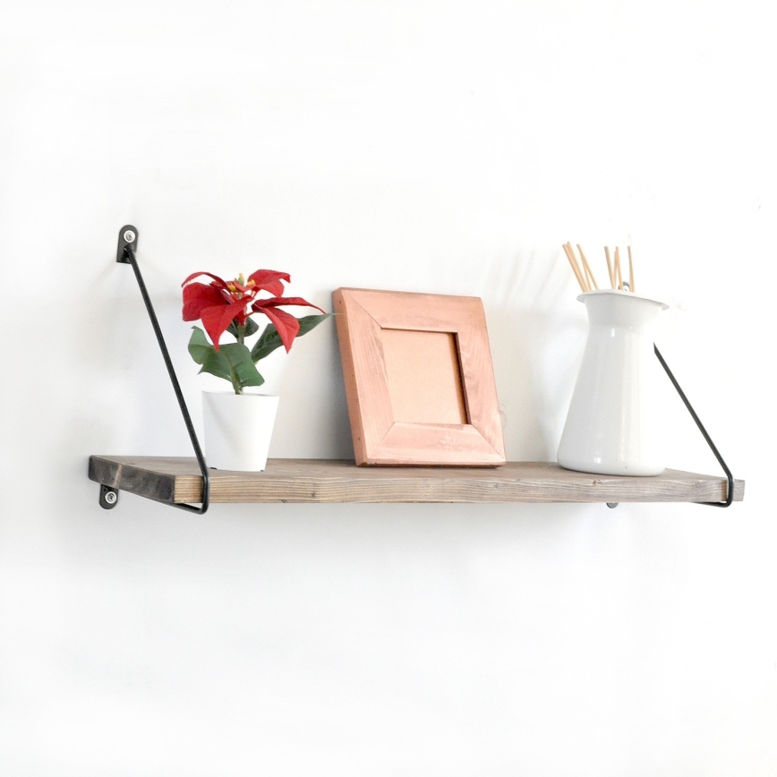 Väggmonterad hylla 20x60 cm gran