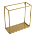 Väggmonterad hylla 35x35 cm guld