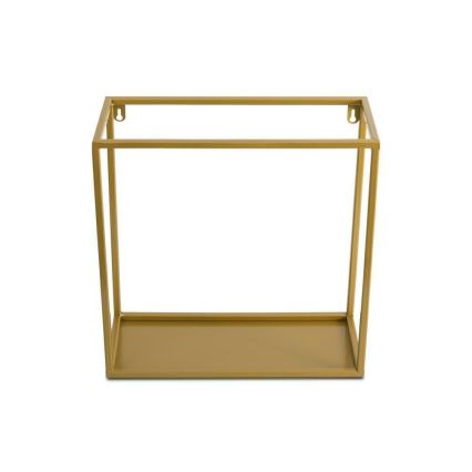 Väggmonterad hylla 35x35 cm guld