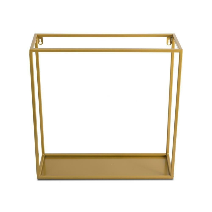 Väggmonterad hylla 45x45 cm guld