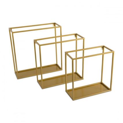 Väggmonterad hylla 45x45 cm guld