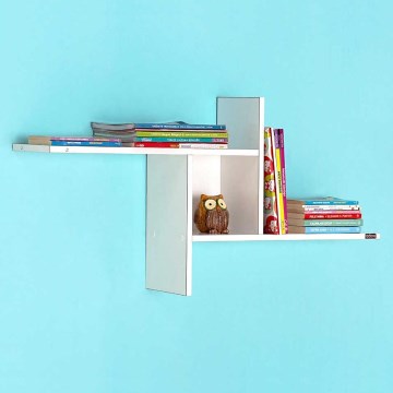 Väggmonterad hylla 50x100 cm blank vit