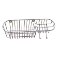 Väggmonterad hylla för duschen 11x34,6 cm blank krom