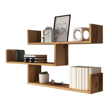 Väggmonterad hylla TRIO 55x119 cm Wotan-ek