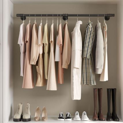 Väggmonterad klädhängare LINEA, svart