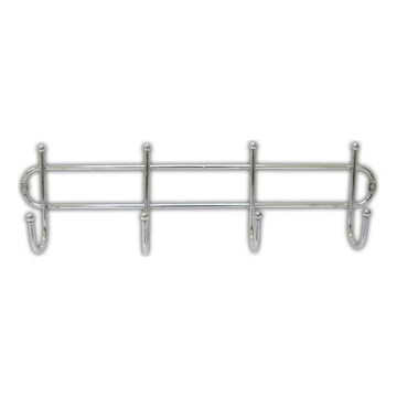 Väggmonterad kroklist 10,5x37 cm i blank krom