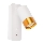Väggmonterad spotlight med USB-laddare 1xGU10/35W/230V vit/guld
