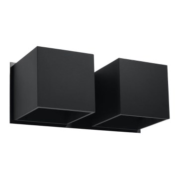 Väggmonterad spotlight QUAD 2xG9/40W/230V svart