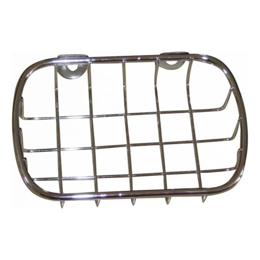 Väggmonterad tvålhållare i tråd 9x14 cm blank krom