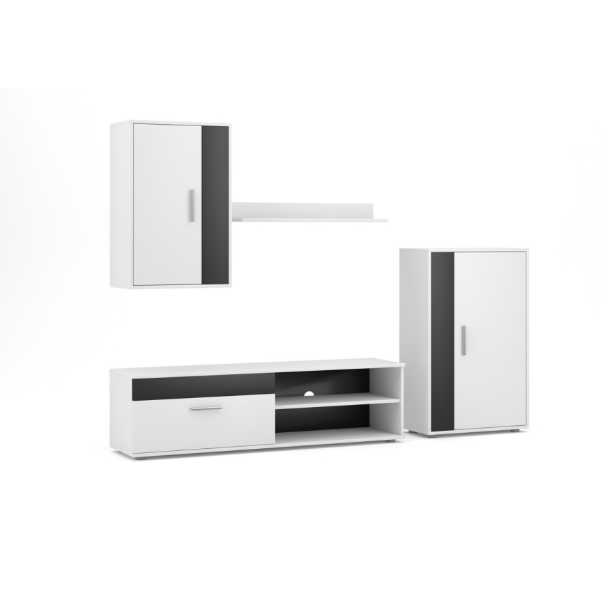 Väggsektion BRICK vit/svart