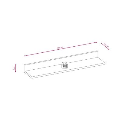 Väggsektion BRICK vit/svart
